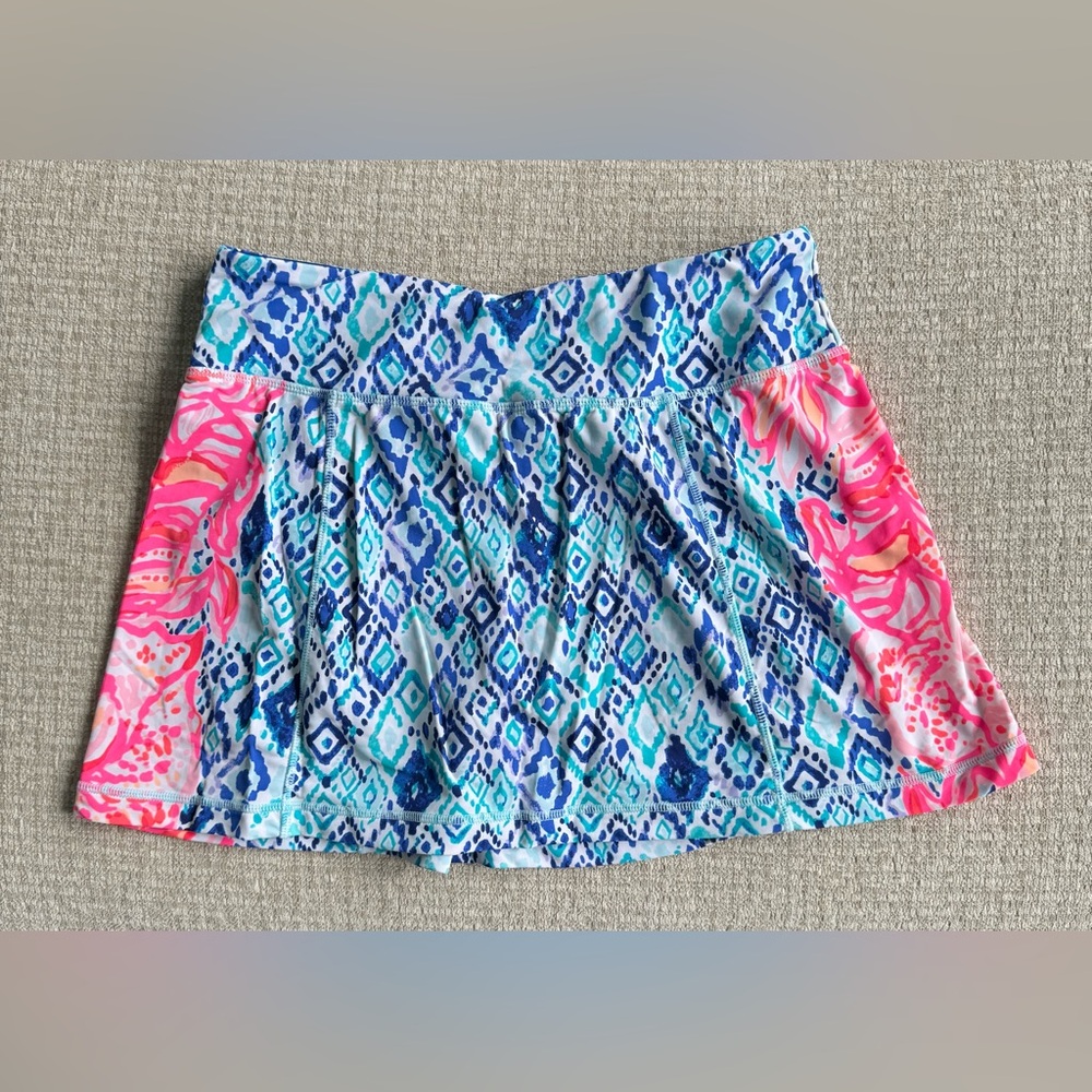 Lilly Pulitzer Blue and Pink Patterned Skort
